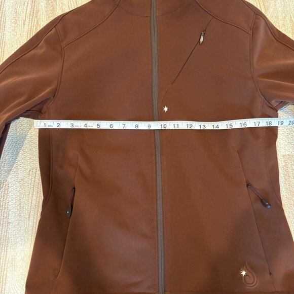 Isis Womens Softshell Jacket Size 10 Brown Wind & Weather Resistant - Picture 8 of 9